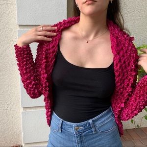 Fuchsia popcorn shirt